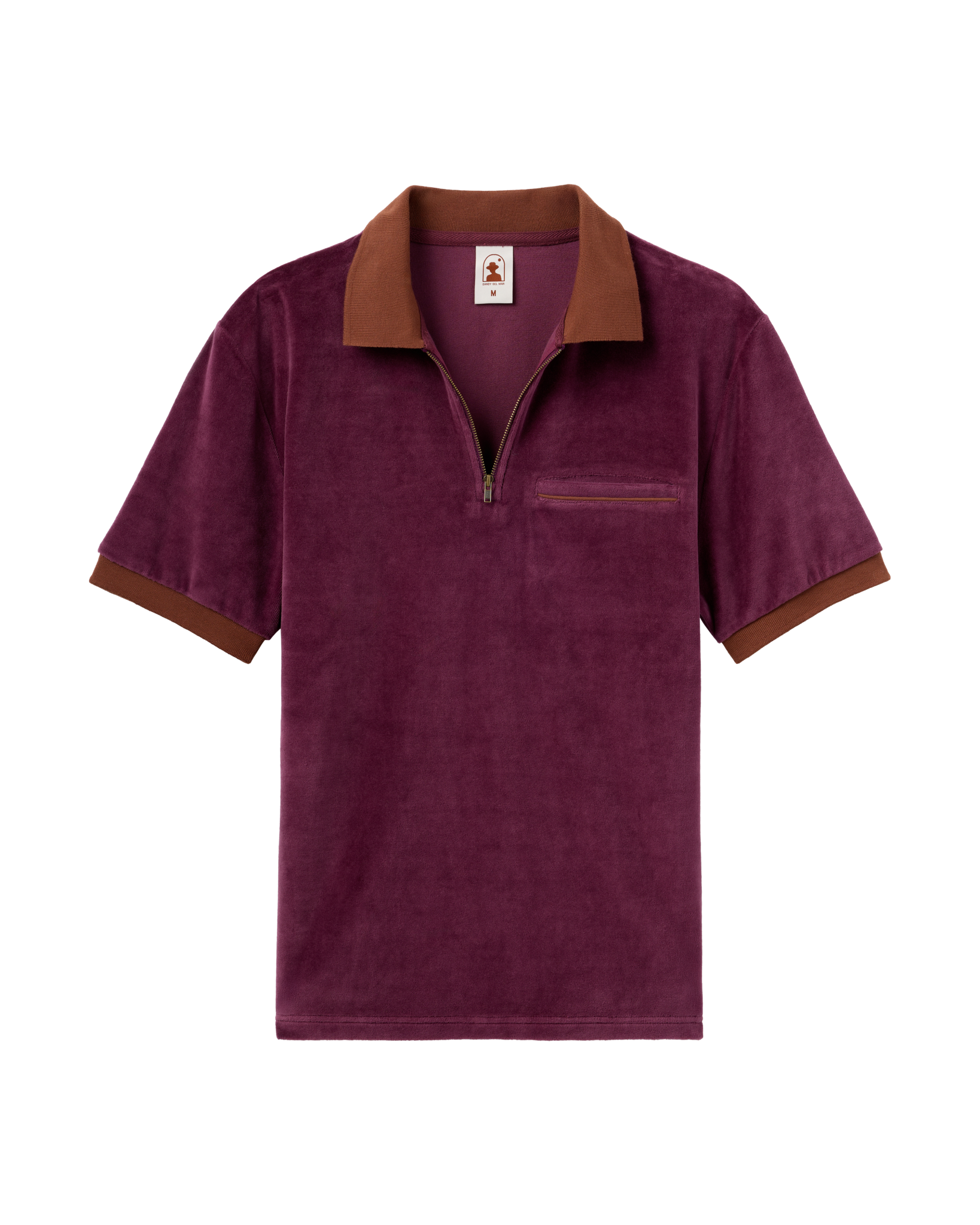 The Rio Velour Shirt - Bordeaux - Dandy Del Mar