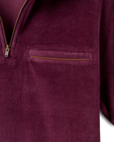 The Rio Velour Shirt - Bordeaux - Dandy Del Mar
