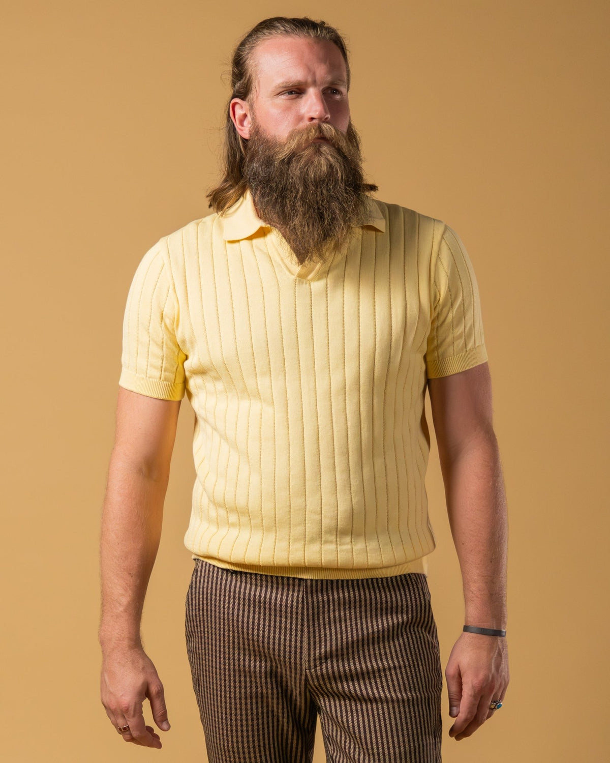 Sebastian Knit Polo Shirt Vanille