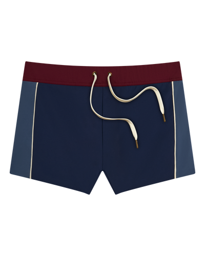 The Cassis Square Cut Swim Brief - Anchor Bordeaux - Dandy Del Mar