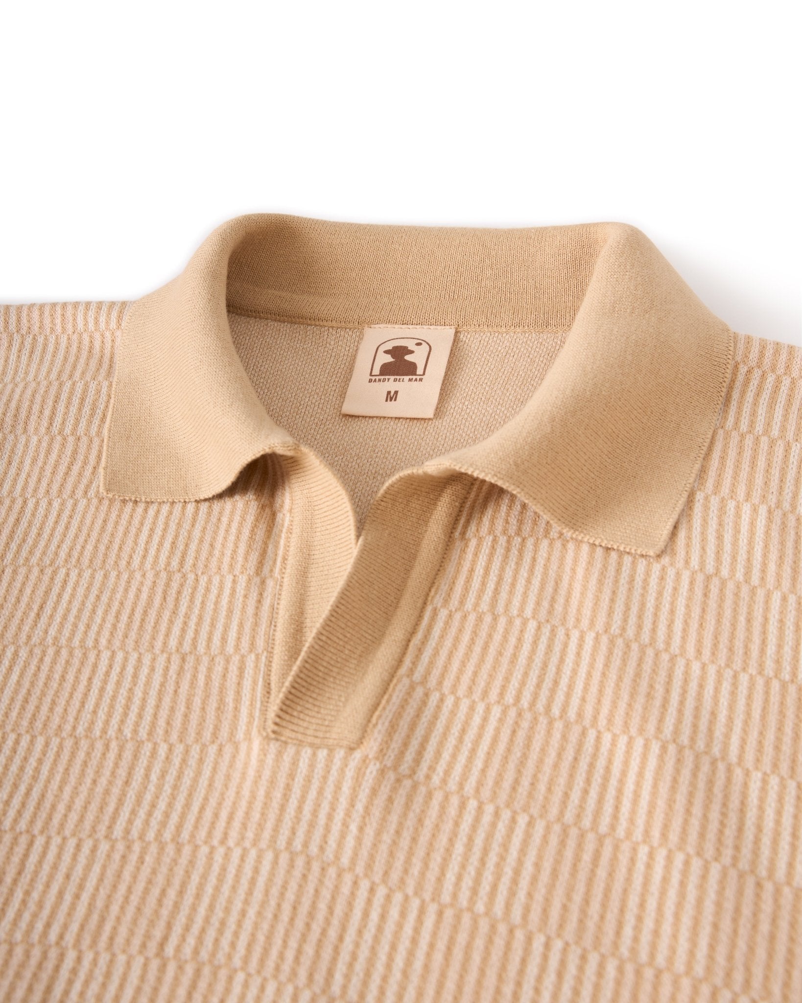 The Sebastian Knit Polo - Shell - Dandy Del Mar