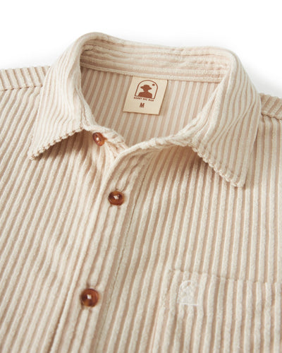 The Tropez Jacquard Shirt - Scallop Stripe - Dandy Del Mar