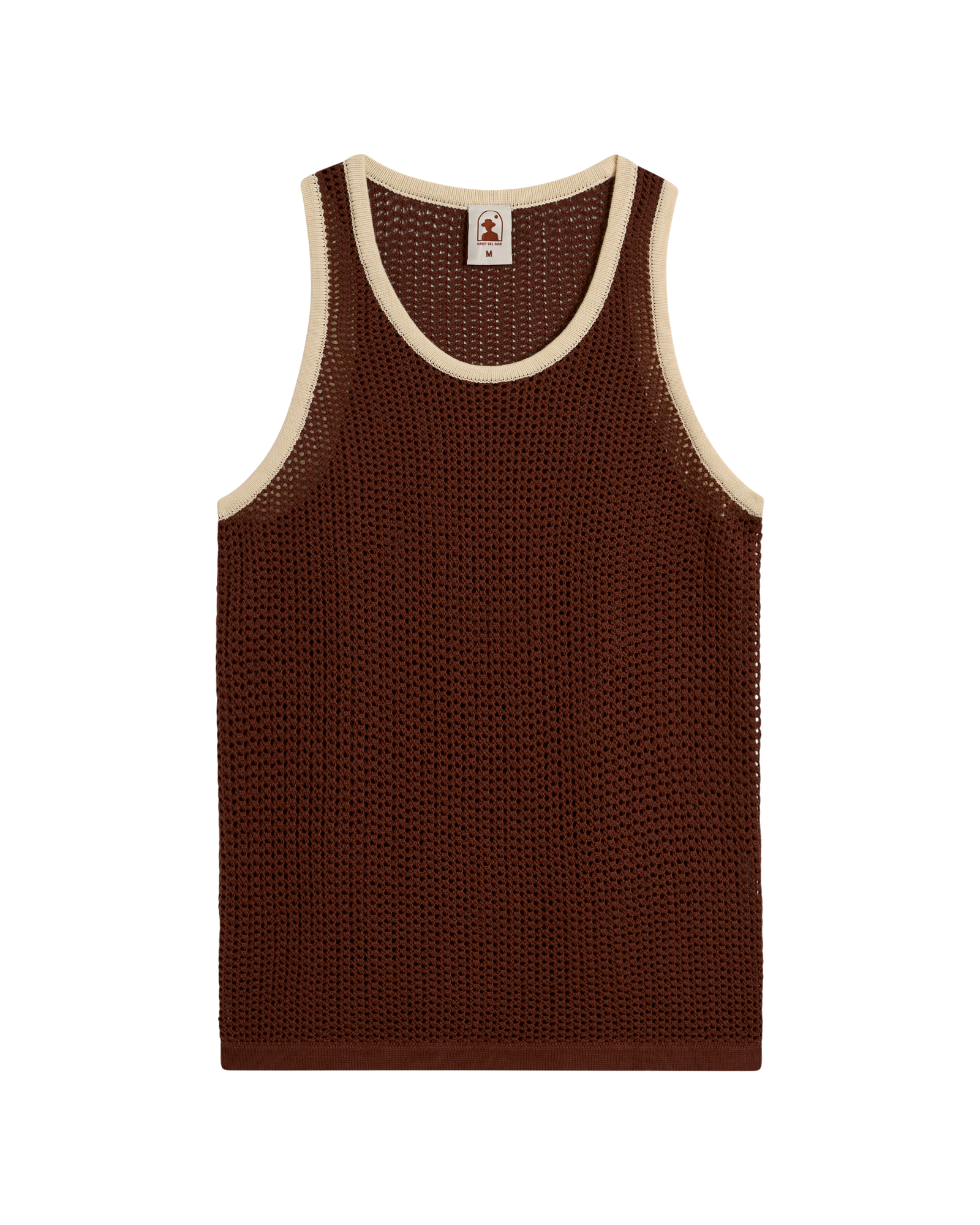 Men's Dominica Crochet Tank - Cappuccino – Dandy Del Mar