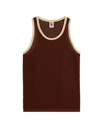 The Dominica Crochet Tank - Cappuccino - Dandy Del Mar