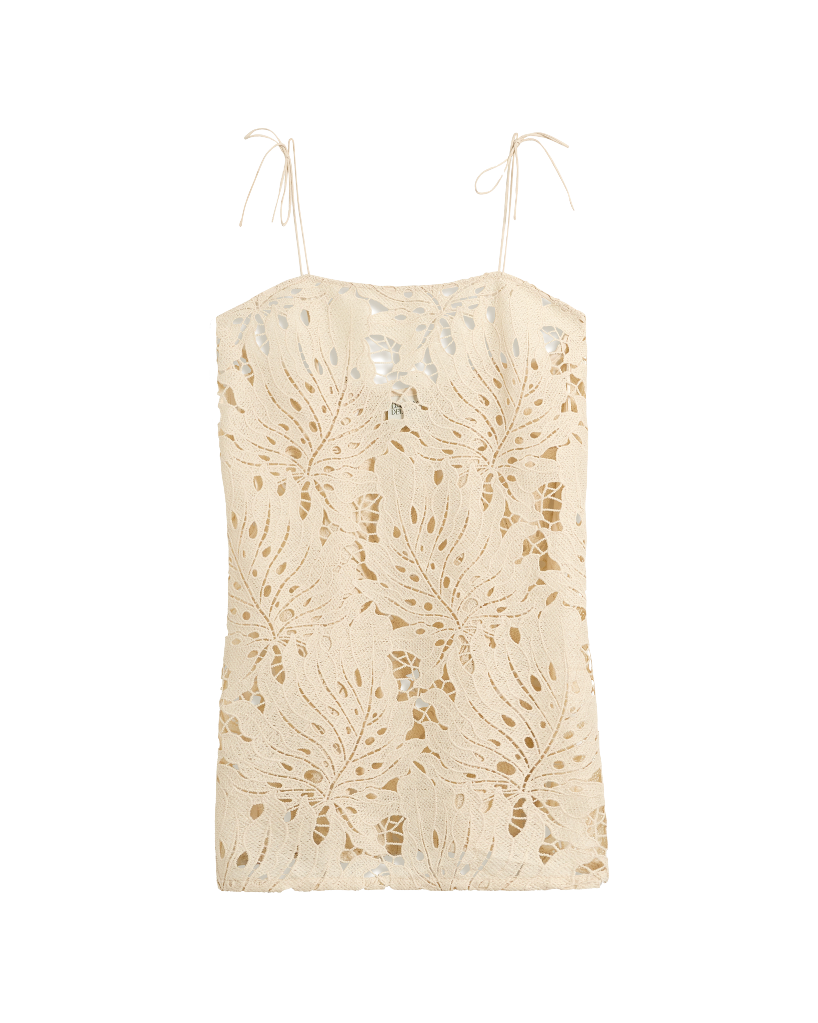 The Mara Tie Strap Dress - Scallop - Dandy Del Mar