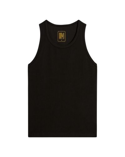 The Milan Rib Tank - Onyx - Dandy Del Mar