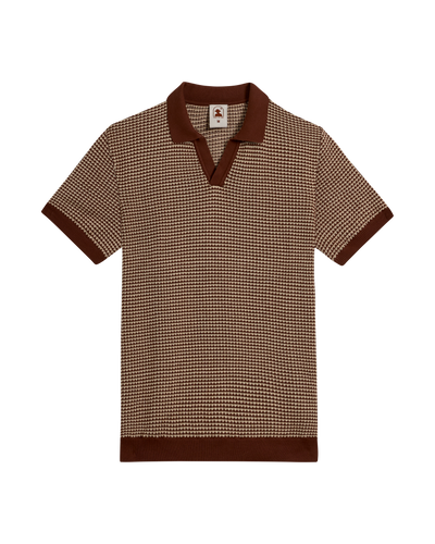 The Palamos Knit Polo Shirt - Cappuccino - Dandy Del Mar