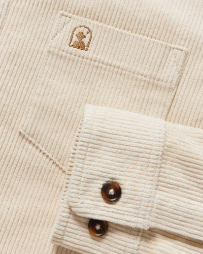 The Corsica Corduroy Shirt - Alabaster White - Dandy Del Mar