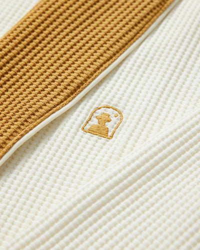 The Cannes Waffle Knit Robe - Vintage Ivory
