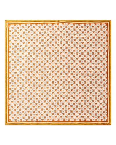 The Moorea Silk Satin Scarf - DDM Monogram - Dandy Del Mar