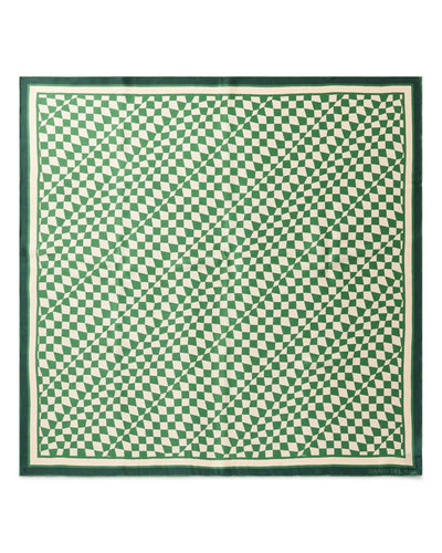 The Moorea Silk Satin Scarf - Alhambra Check
