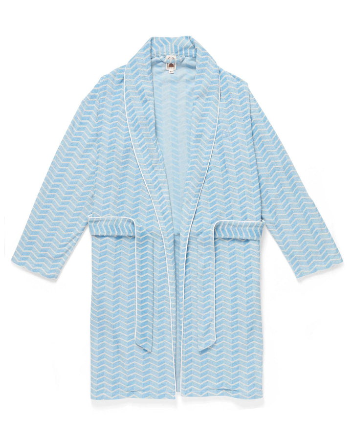 Robes - The Tropez Terry Cloth Robe - Chevron