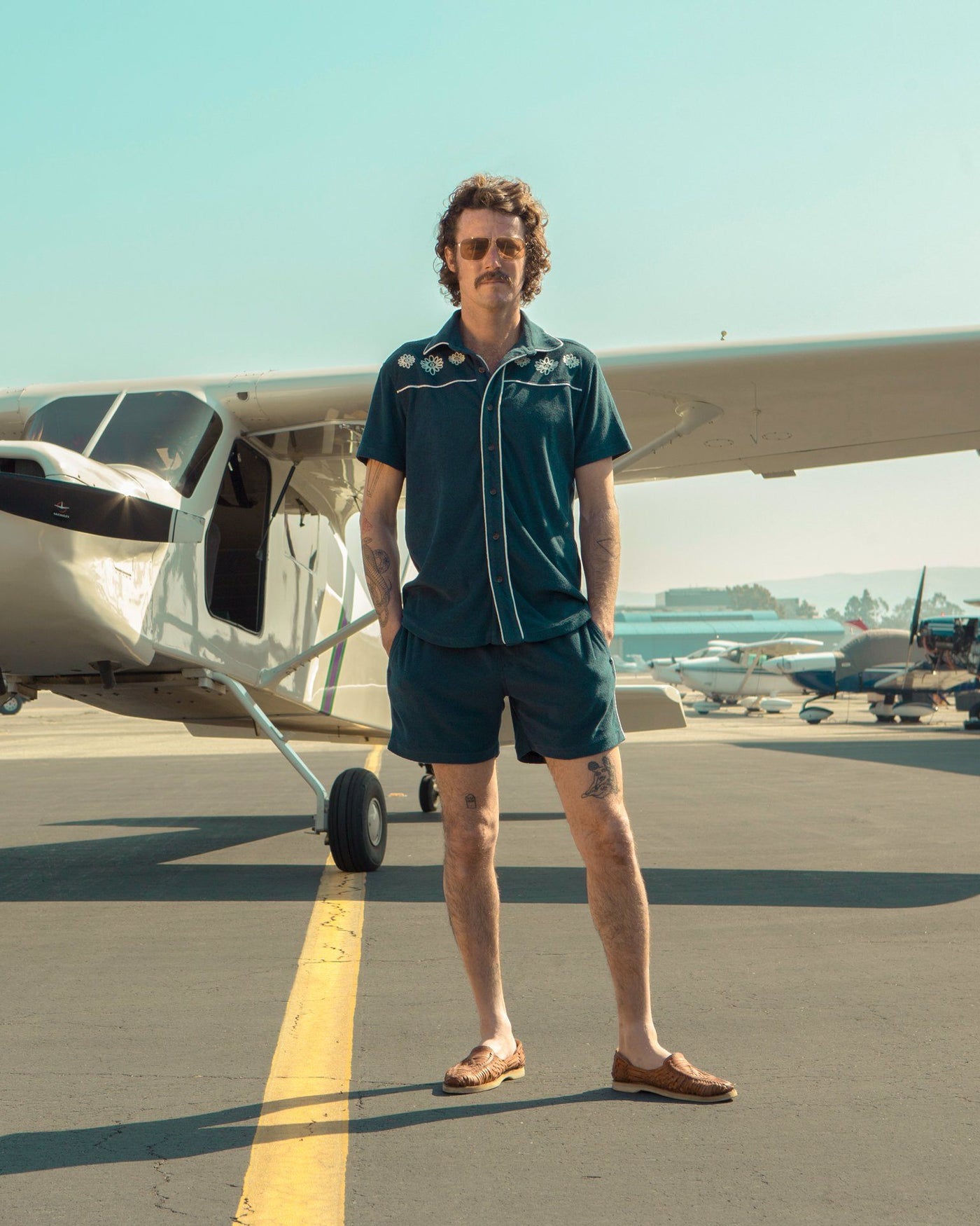Shorts - The Gaucho Terry Cloth Shorts - Vintage Navy