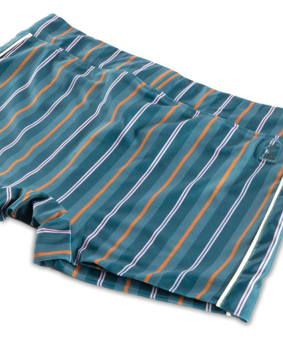 The Cassis Square Cut Swim Brief - Dawn Stripe