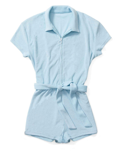 The Tropez Romper - Caribbean Blue