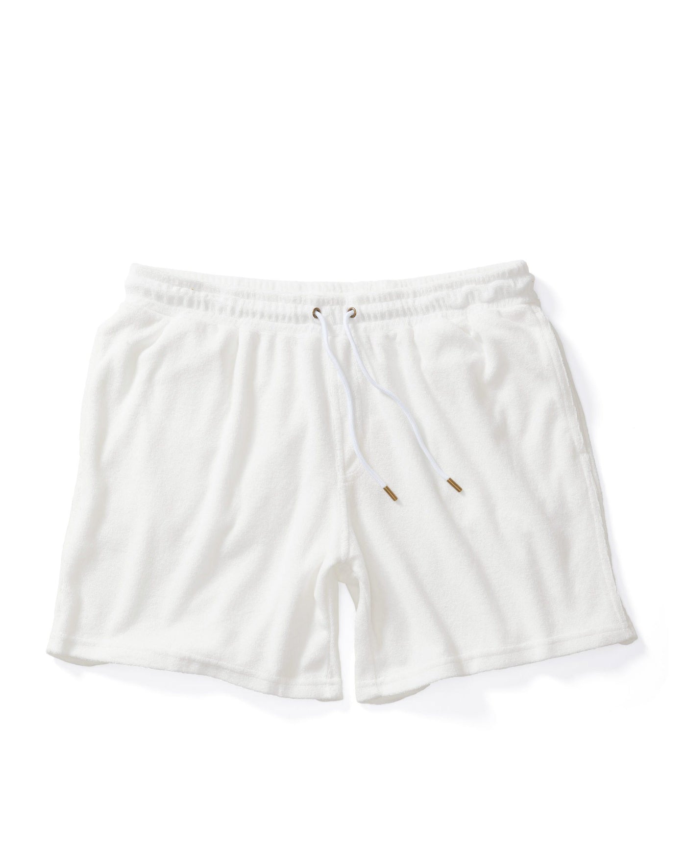 The Tropez Terry Cloth Shorts - Vintage Ivory